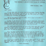 1939 letter to all WACL members explaining how the club will be put on a 'war footing'