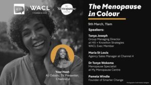 Menopause in colour event poster 