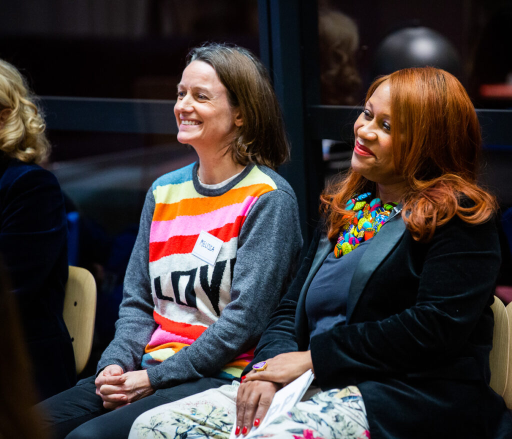 Melissa Robertson and Karen Blackett at Wacl wisdom launch