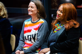 Melissa Robertson and Karen Blackett at Wacl wisdom launch