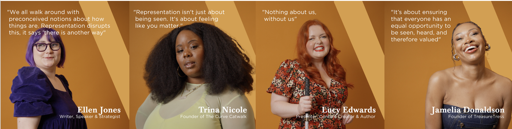 Creators Trina Nicole, Lucy Edwards, Ellen Jones and Jamelia Donaldson